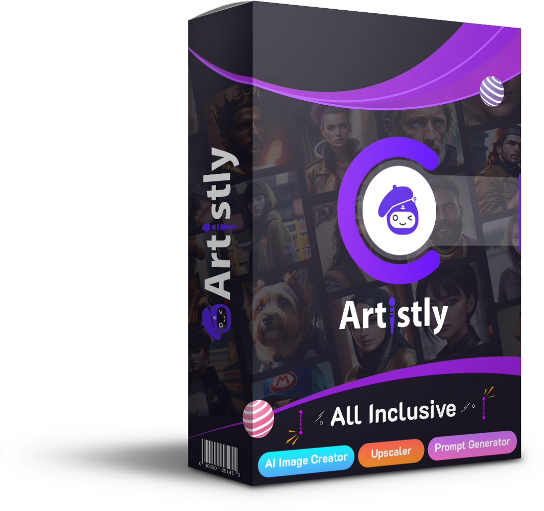 Artistly AI design application promotional illustration