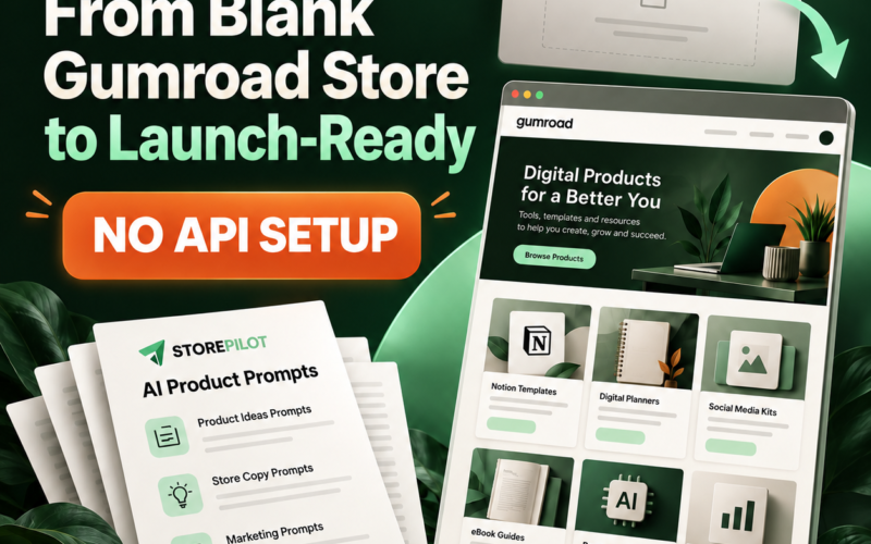 Store Pilot – official product illustration for the AI-assisted digital store builder