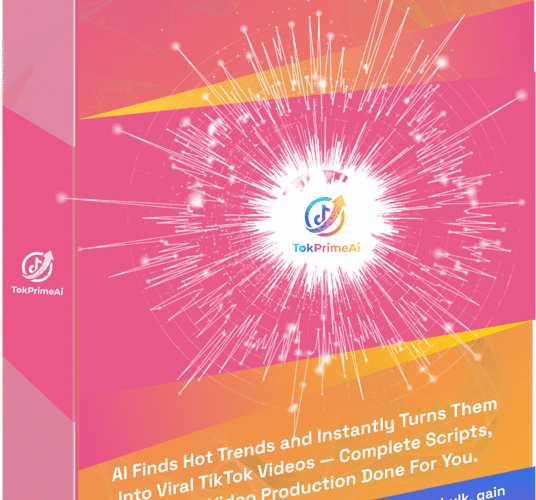 TokPrimeAI – official product cover for the AI TikTok video creation toolkit