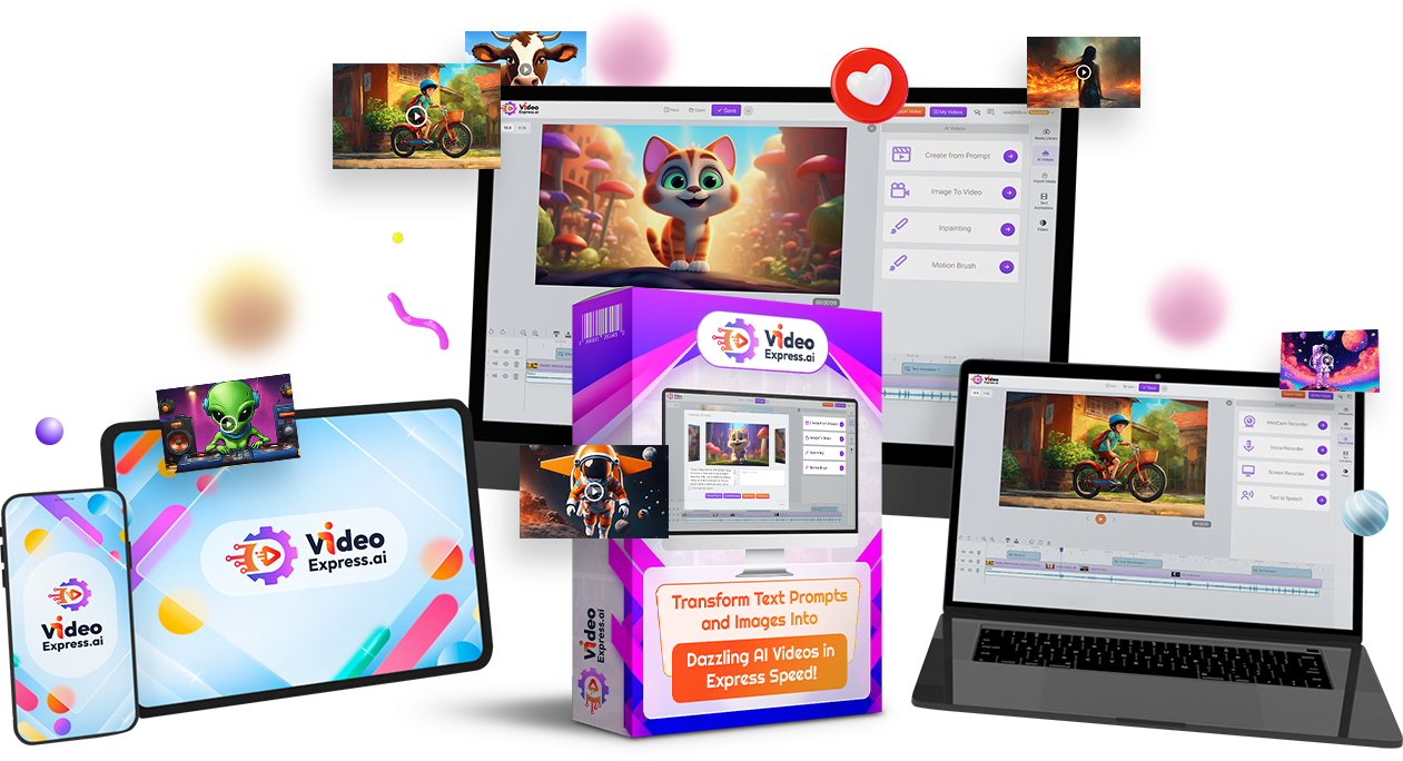 VideoExpress review artwork illustrating its AI video creator software