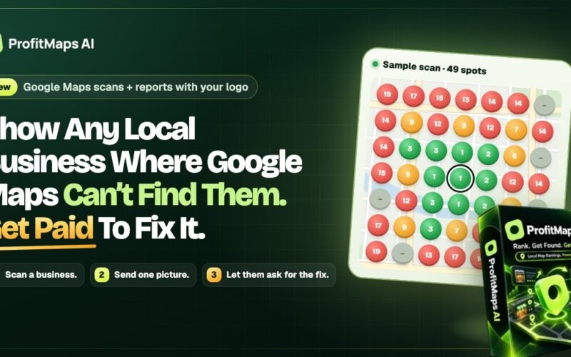 ProfitMaps AI original product graphic for local Google Maps visibility reports