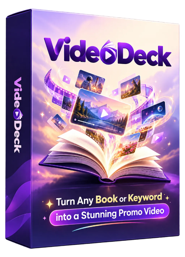 Video Deck official WarriorPlus artwork for book video promo planning software